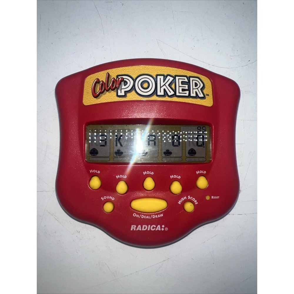 Radica Hand Held Color Poker Electronic Game